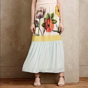Anthropologie HD Paris Botanique Maxi Skirt